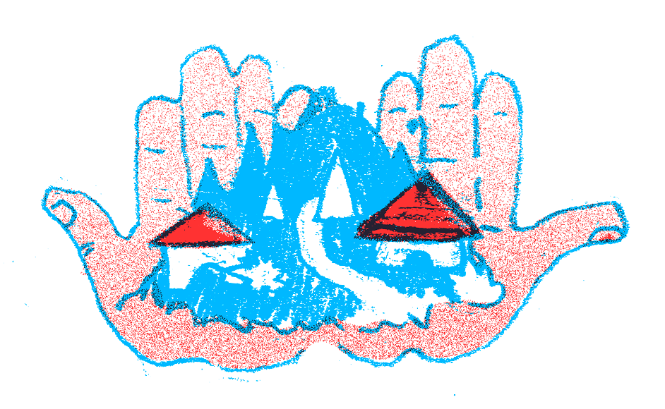 Manos que sostienen territorio y comunidades, ilustración original